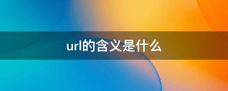 url的含义是什么(URL的含义是)